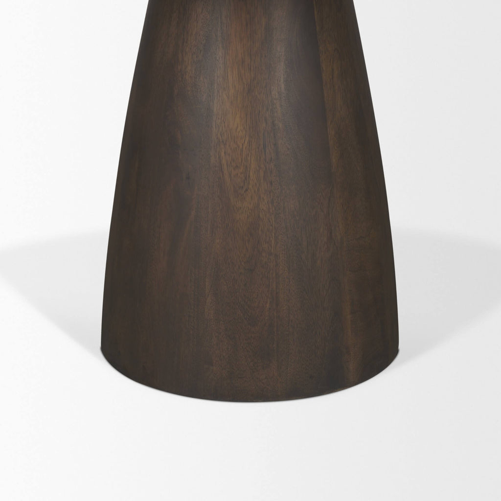 MERCANA ALLYSON 54" MARBLE TOP DINING TABLE DARK BROWN 71137-AB