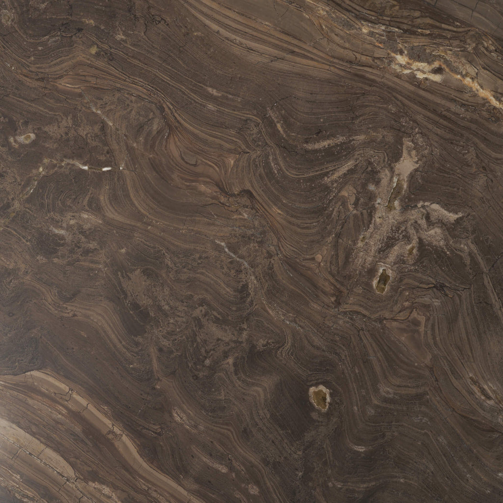 MERCANA ALLYSON 42" MARBLE TOP DINING TABLE DARK BROWN 71136-AB