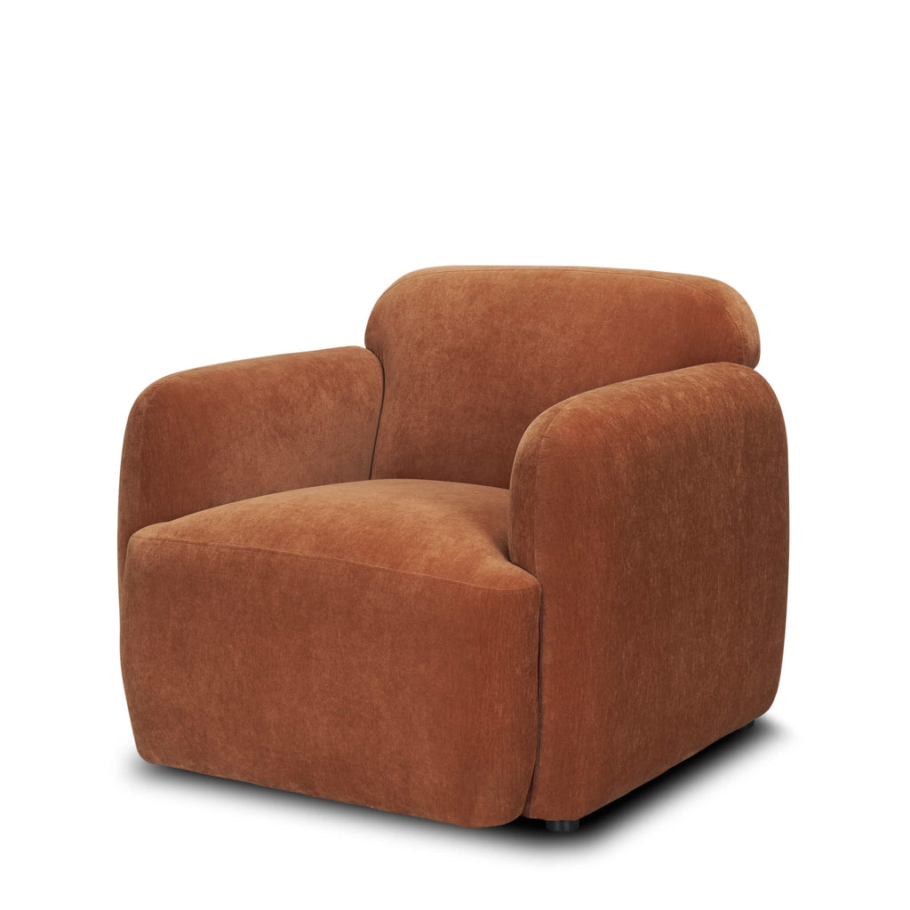 MERCANA SAGA RUST CHENILLE CHAIR 71197