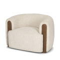 MERCANA KORNELIA OATMEAL BARREL ACCENT CHAIR 71199