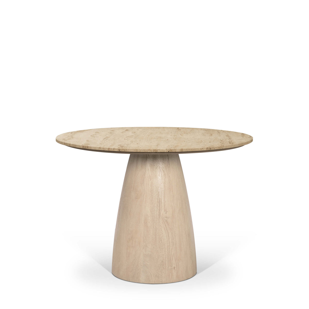 MERCANA ALLYSON 42" TRAVERTINE TOP DINING TABLE LIGHT BROWN 71353-AB