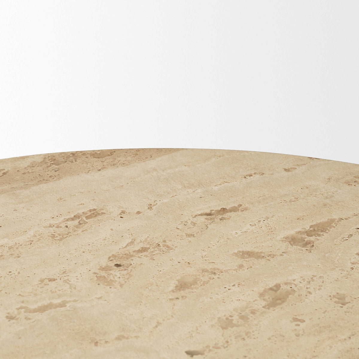 MERCANA ALLYSON 42" TRAVERTINE TOP DINING TABLE LIGHT BROWN 71353-AB