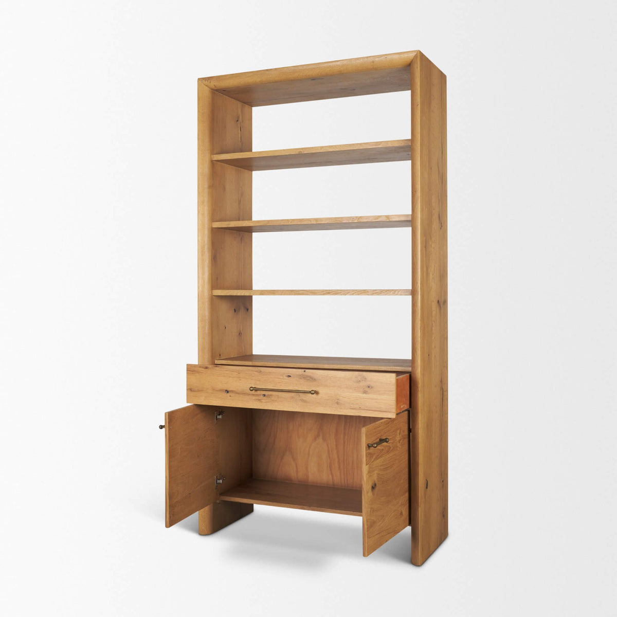 MERCANA BELFORD LIGHT BROWN OAK SHELVING UNIT  71232