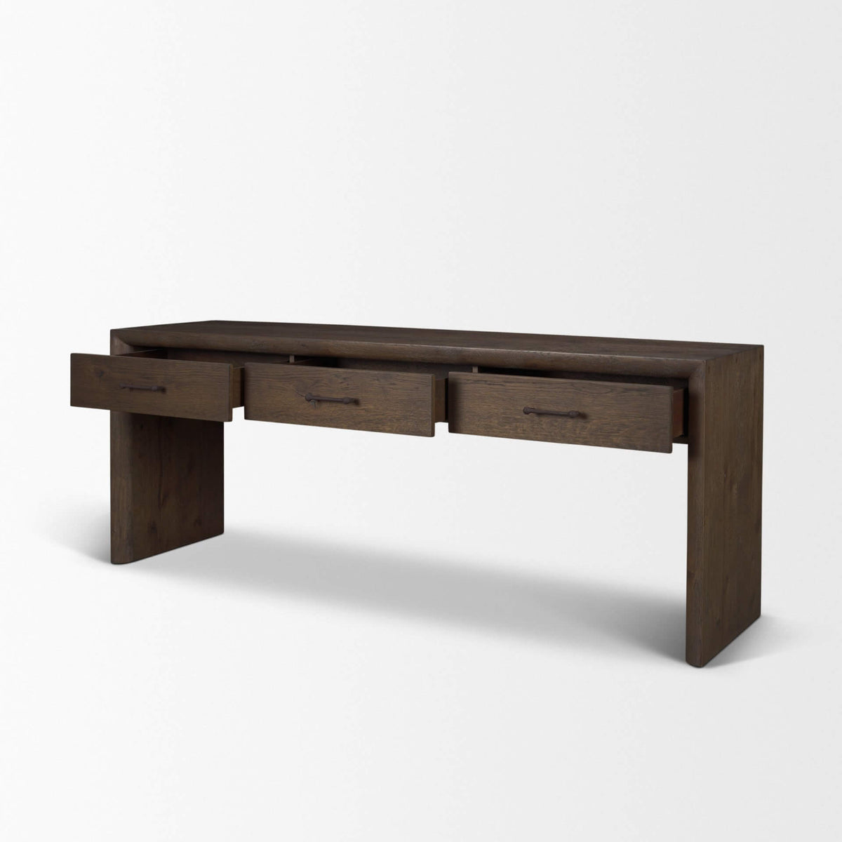 MERCANA BELFORD DARK BROWN OAK CONSOLE TABLE 71234