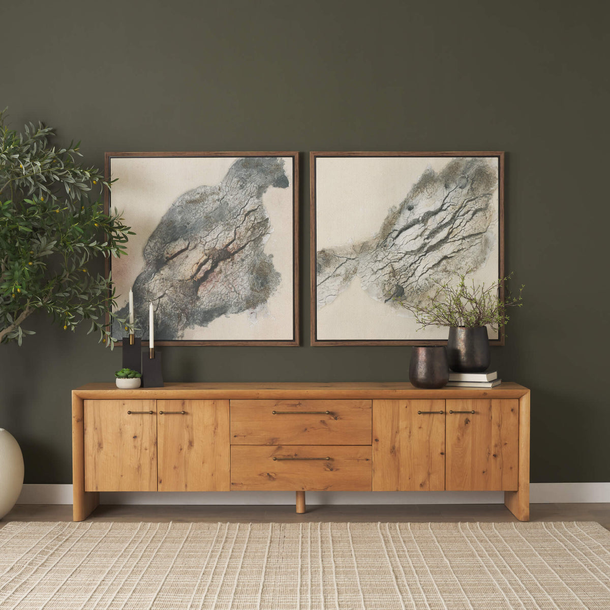 MERCANA BELFORD LIGHT BROWN OAK MEDIA CONSOLE 71230