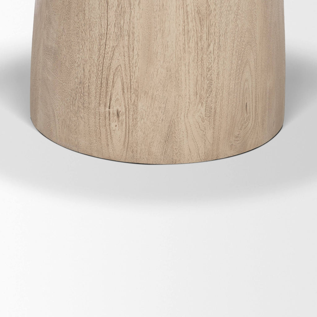 MERCANA ALLYSON 42" TRAVERTINE TOP DINING TABLE LIGHT BROWN 71353-AB