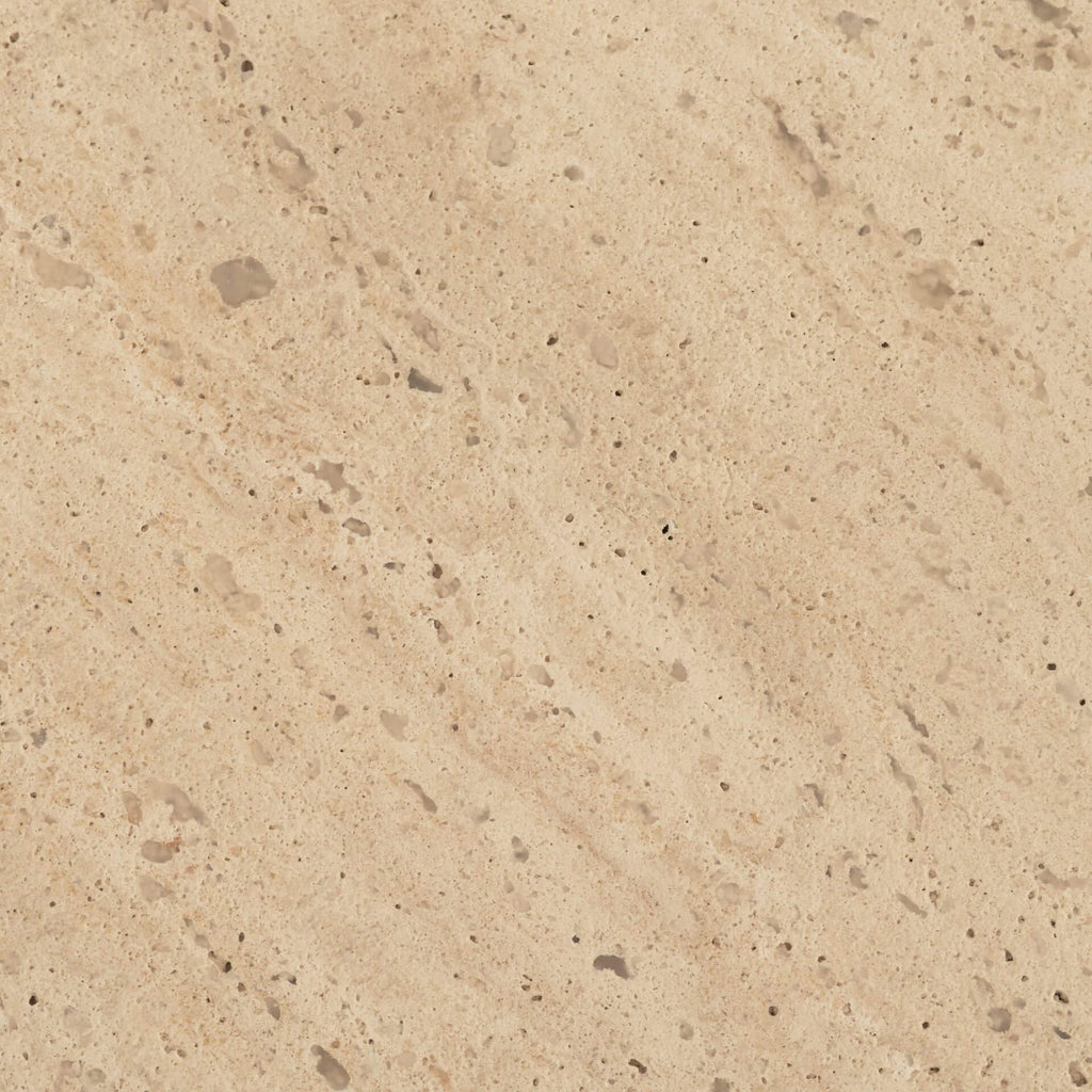 MERCANA ALLYSON 42" TRAVERTINE TOP DINING TABLE LIGHT BROWN 71353-AB