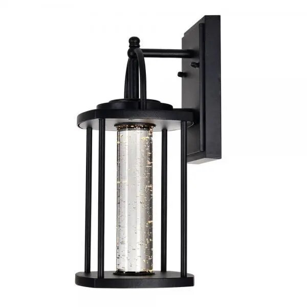 CWI LIGHTING GREENWOOD LED OUTDOOR BLACK WALL LANTERN 0407W7-1-101