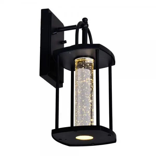 CWI LIGHTING GREENWOOD LED OUTDOOR BLACK WALL LANTERN 0407W7-1-101