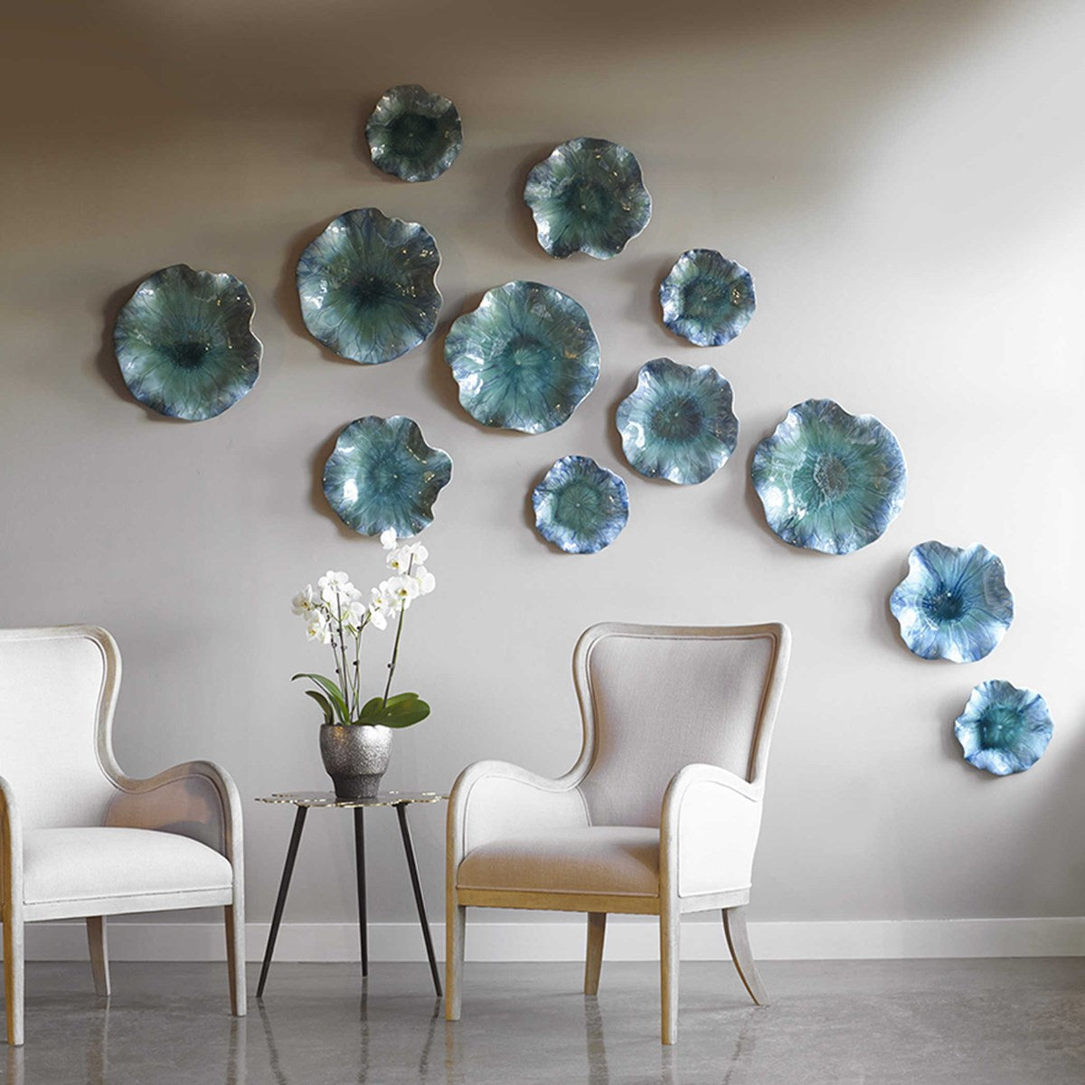 Uttermost Abella Ceramic Flowers S/3 04100