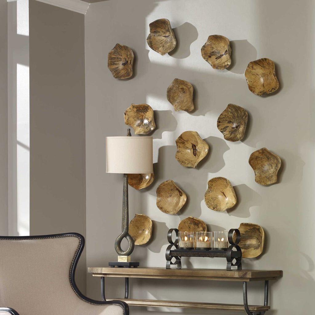 Uttermost Tamarine Wood Wall Art S/3 04107