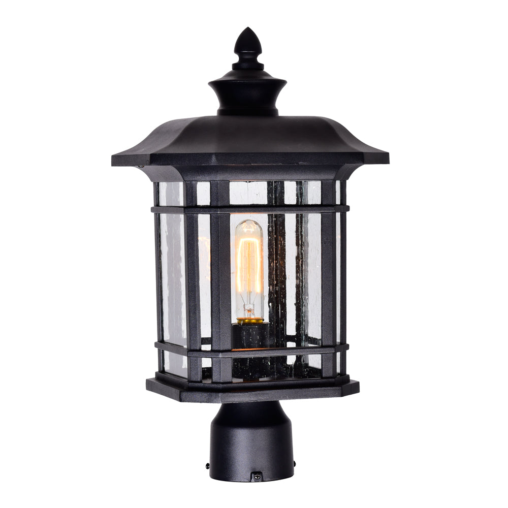 CWI LIGHTING BLACKBURN 1 LIGHT OUTDOOR BLACK LANTERN HEAD 0411PT9-1-101