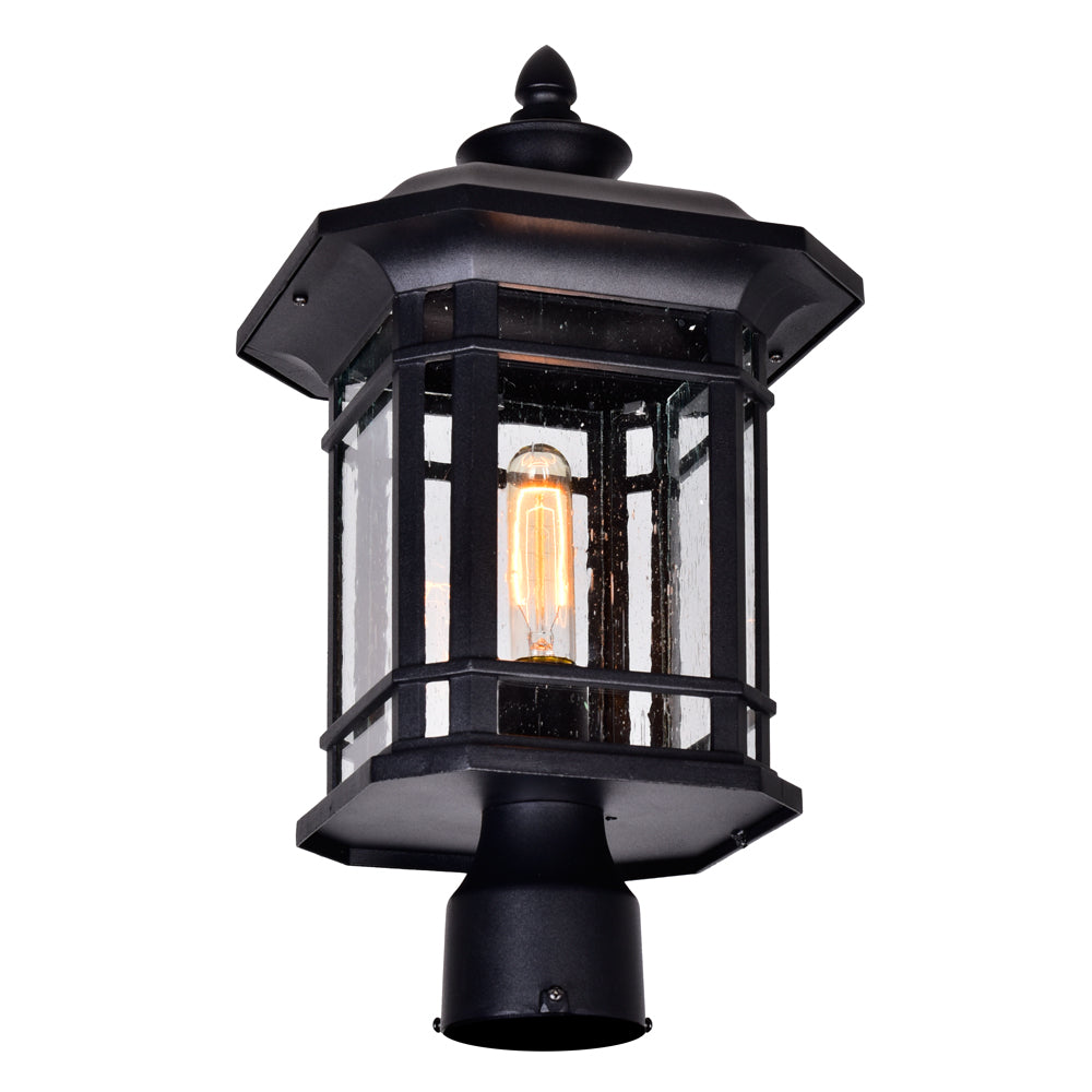 CWI LIGHTING BLACKBURN 1 LIGHT OUTDOOR BLACK LANTERN HEAD 0411PT9-1-101