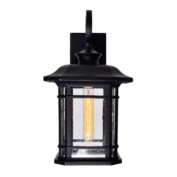 CWI LIGHTING BLACKBURN 1 LIGHT OUTDOOR BLACK WALL LANTERN 0411W10-1-101