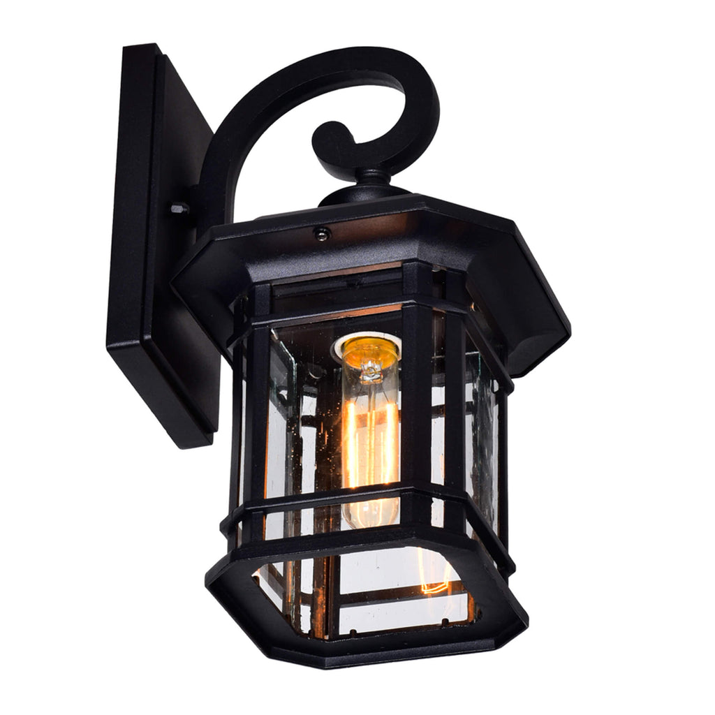 CWI LIGHTING  BLACKBURN 1 LIGHT OUTDOOR BLACK WALL LANTERN  0411W8-1-101