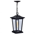 CWI LIGHTING LEAWOOD 1 LIGHT BLACK OUTDOOR HANGING LIGHT 0413P8-1-101
