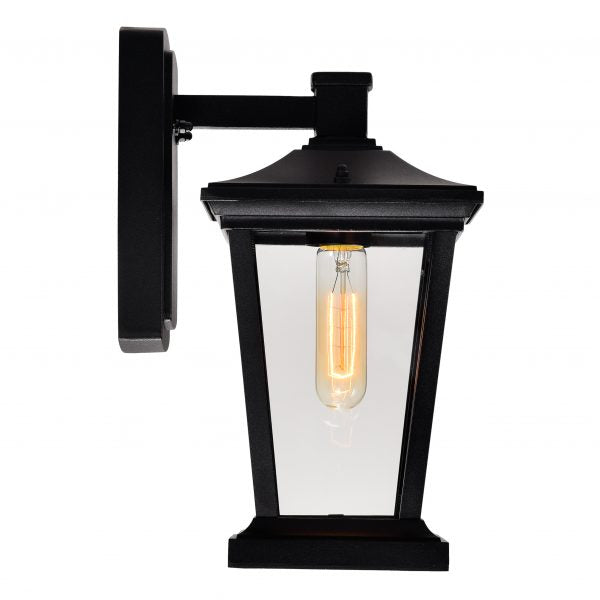 CWI LIGHTING LEAWOOD 1 LIGHT BLACK OUTDOOR WALL LIGHT 0413W7-1-101