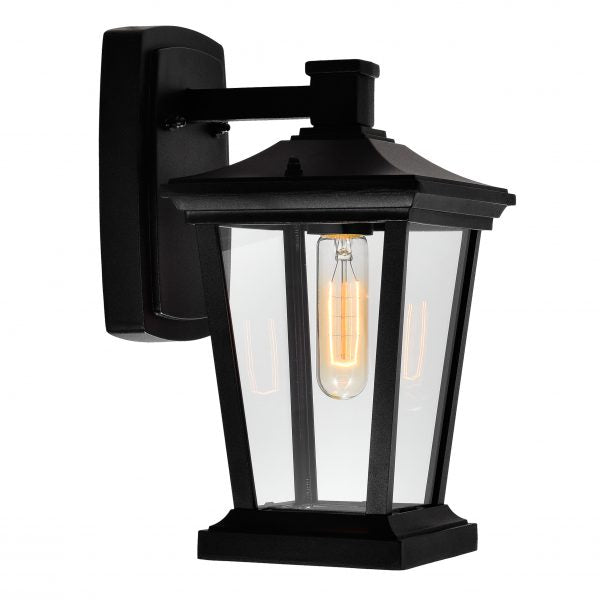 CWI LIGHTING LEAWOOD 1 LIGHT BLACK OUTDOOR WALL LIGHT 0413W7-1-101