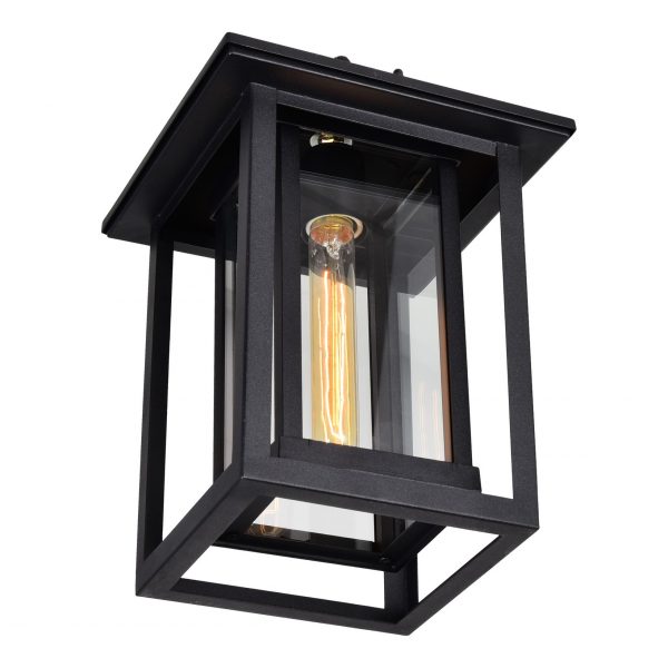 CWI LIGHTING WINFIELD 1 LIGHT BLACK OUTDOOR HANGING LIGHT 0414P10-1-101