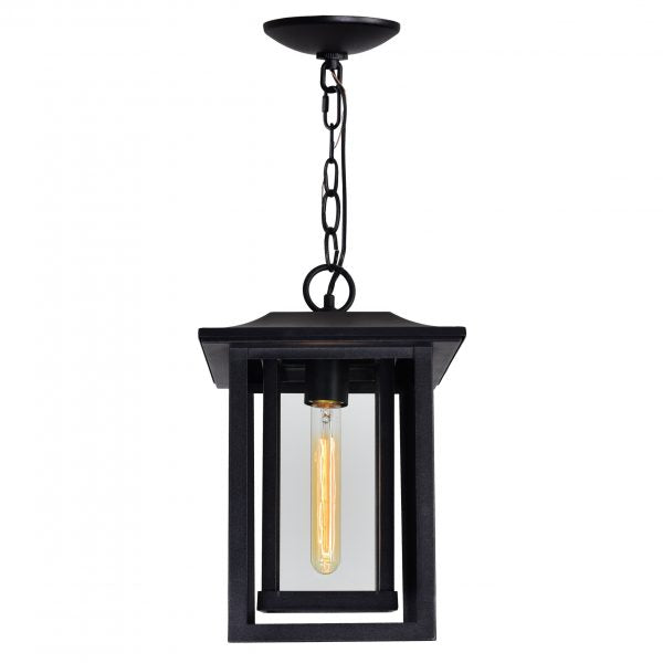 CWI LIGHTING WINFIELD 1 LIGHT BLACK OUTDOOR HANGING LIGHT 0414P10-1-101