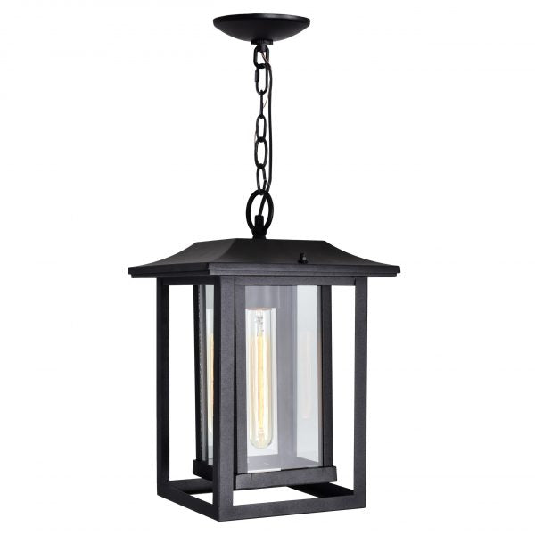 CWI LIGHTING WINFIELD 1 LIGHT BLACK OUTDOOR HANGING LIGHT 0414P10-1-101
