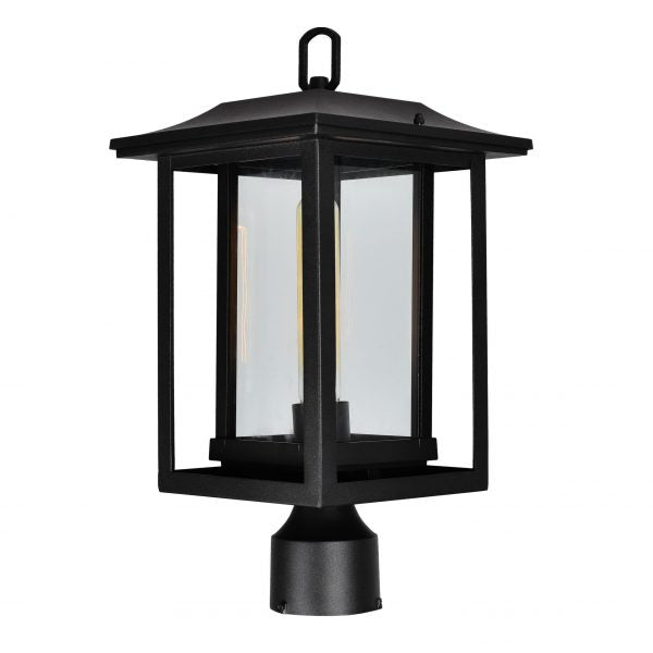 CWI LIGHTING WINFIELD 1 LIGHT BLACK OUTDOOR LANTERN HEAD 0414PT10-1-101