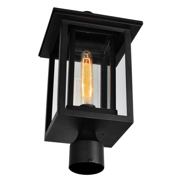 CWI LIGHTING WINFIELD 1 LIGHT BLACK OUTDOOR LANTERN HEAD 0414PT10-1-101