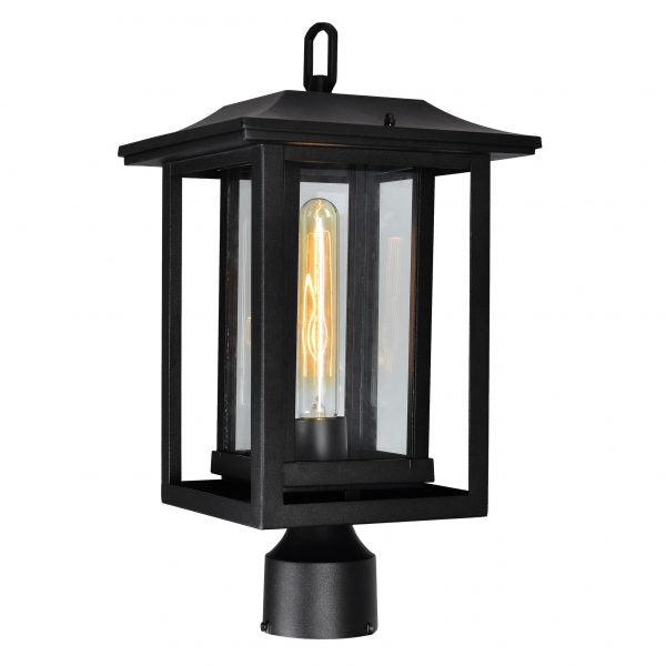 CWI LIGHTING WINFIELD 1 LIGHT BLACK OUTDOOR LANTERN HEAD 0414PT10-1-101