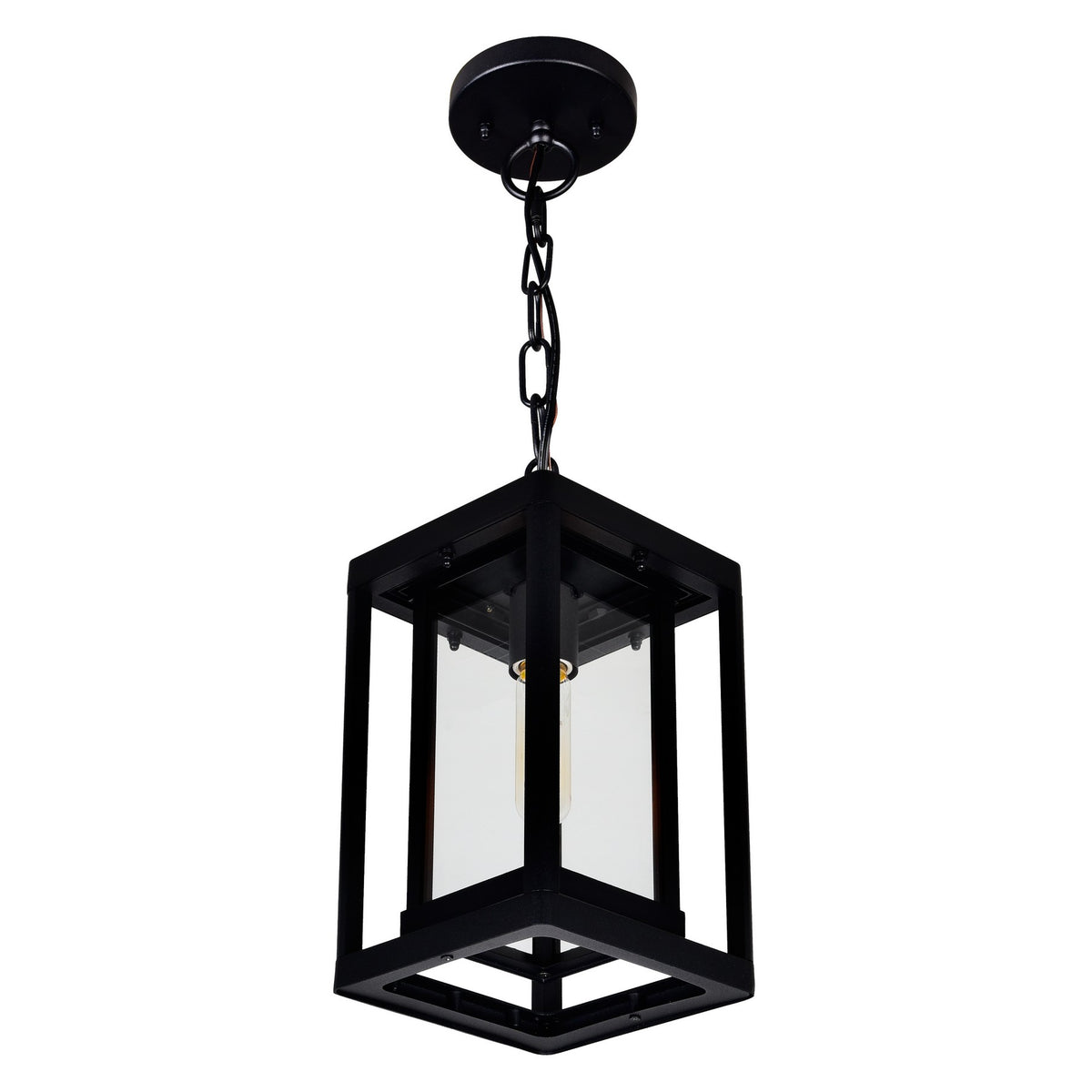 CWI LIGHTING MULVANE 1 LIGHT BLACK OUTDOOR HANGING LIGHT 0415P7-1-101