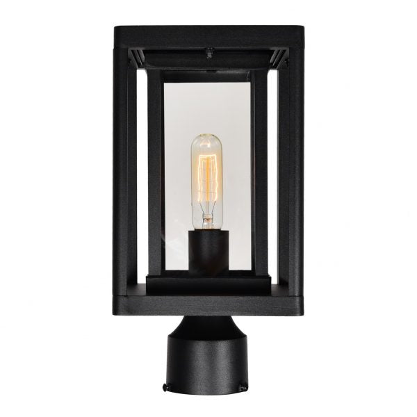 CWI LIGHTING MULVANE 1 LIGHT BLACK OUTDOOR LANTERN HEAD 0415PT7-1-101