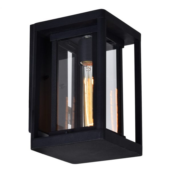 CWI LIGHTING MULVANE 1 LIGHT BLACK OUTDOOR WALL LIGHT 0415W7-1-101