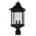CWI LIGHTING CLEVELAND 2 LIGHT BLACK OUTDOOR LANTERN HEAD 0416PT9-2-101