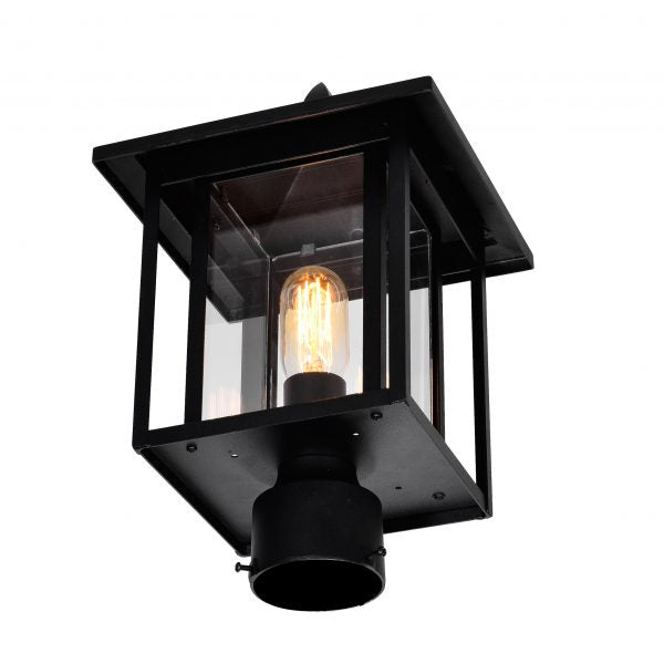 CWI LIGHTING CRAWFORD 1 LIGHT BLACK OUTDOOR LANTERN HEAD 0417PT9-1-101