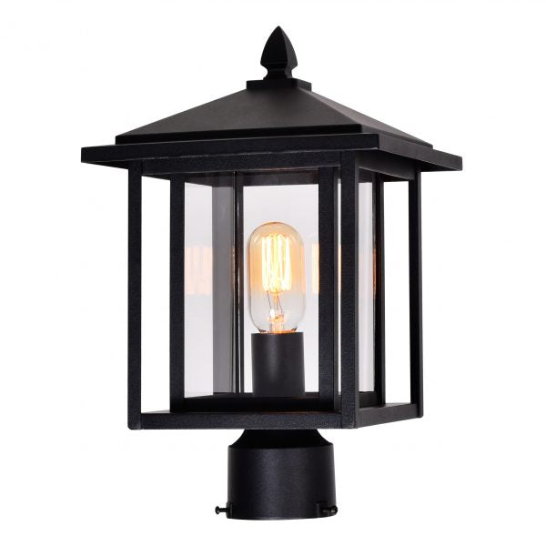 CWI LIGHTING CRAWFORD 1 LIGHT BLACK OUTDOOR LANTERN HEAD 0417PT9-1-101