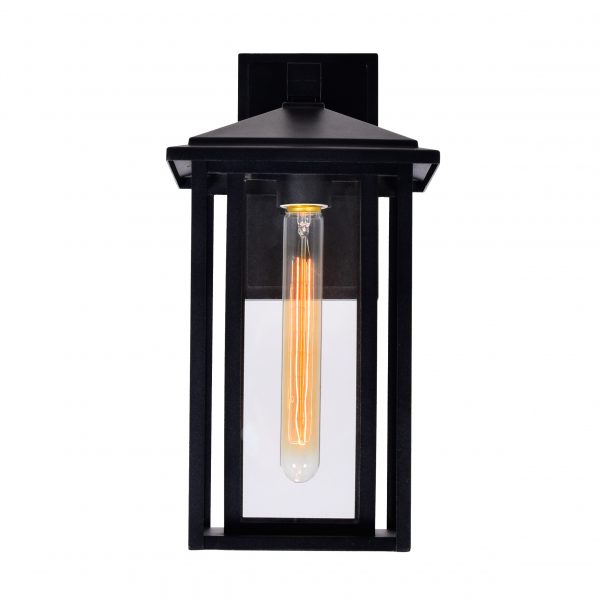 CWI LIGHTING CRAWFORD 1 LIGHT BLACK OUTDOOR WALL LIGHT 0417W7-1-101