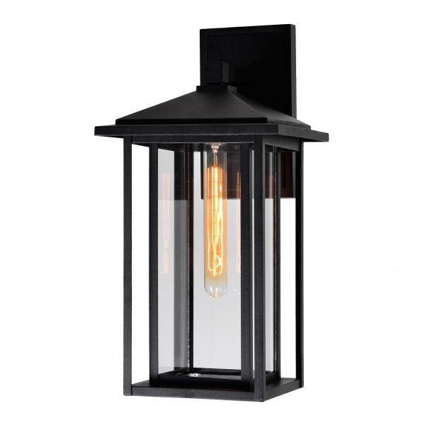CWI LIGHTING CRAWFORD 1 LIGHT BLACK OUTDOOR WALL LIGHT 0417W9-1-101
