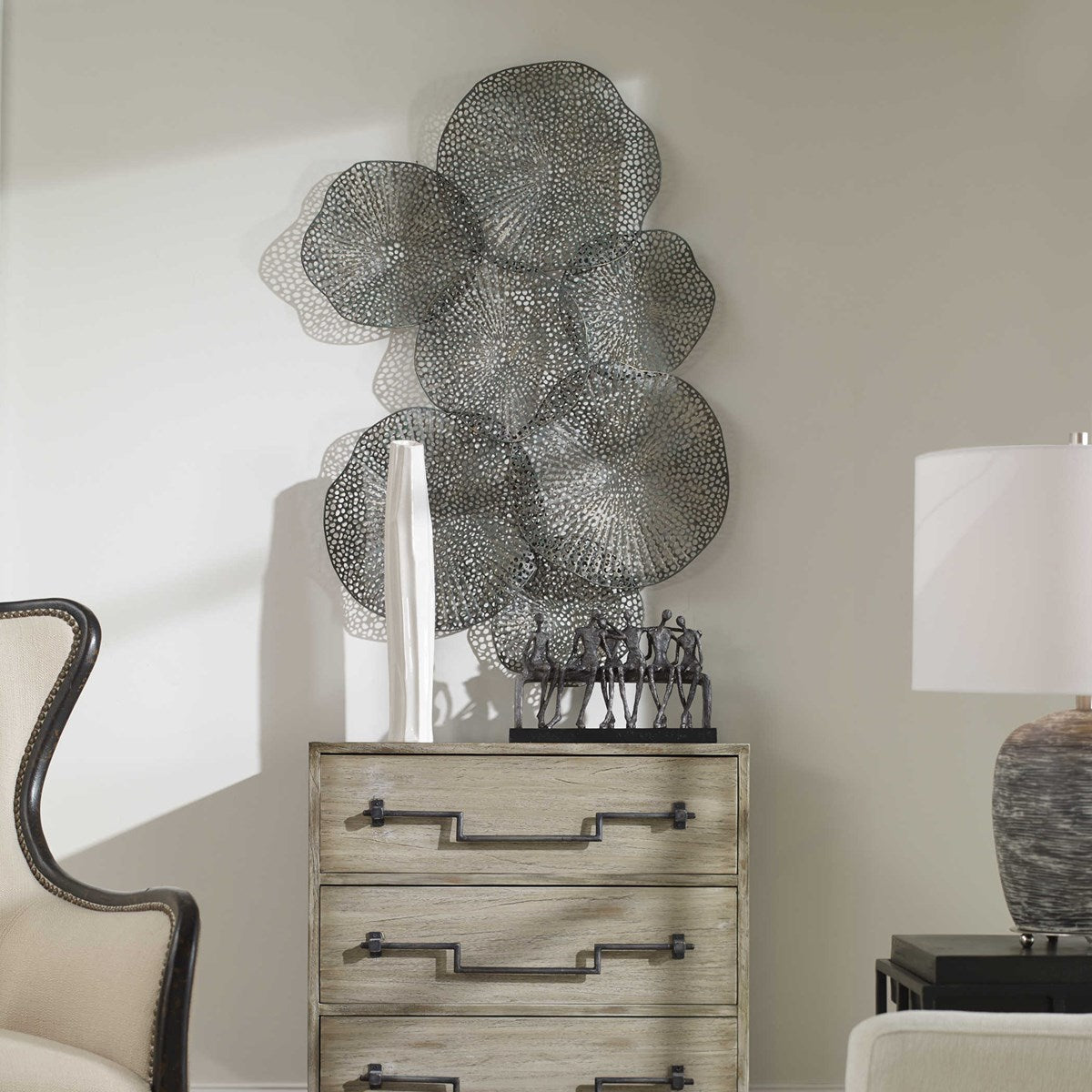 Uttermost Ripley Pewter Metal Wall Art 04210