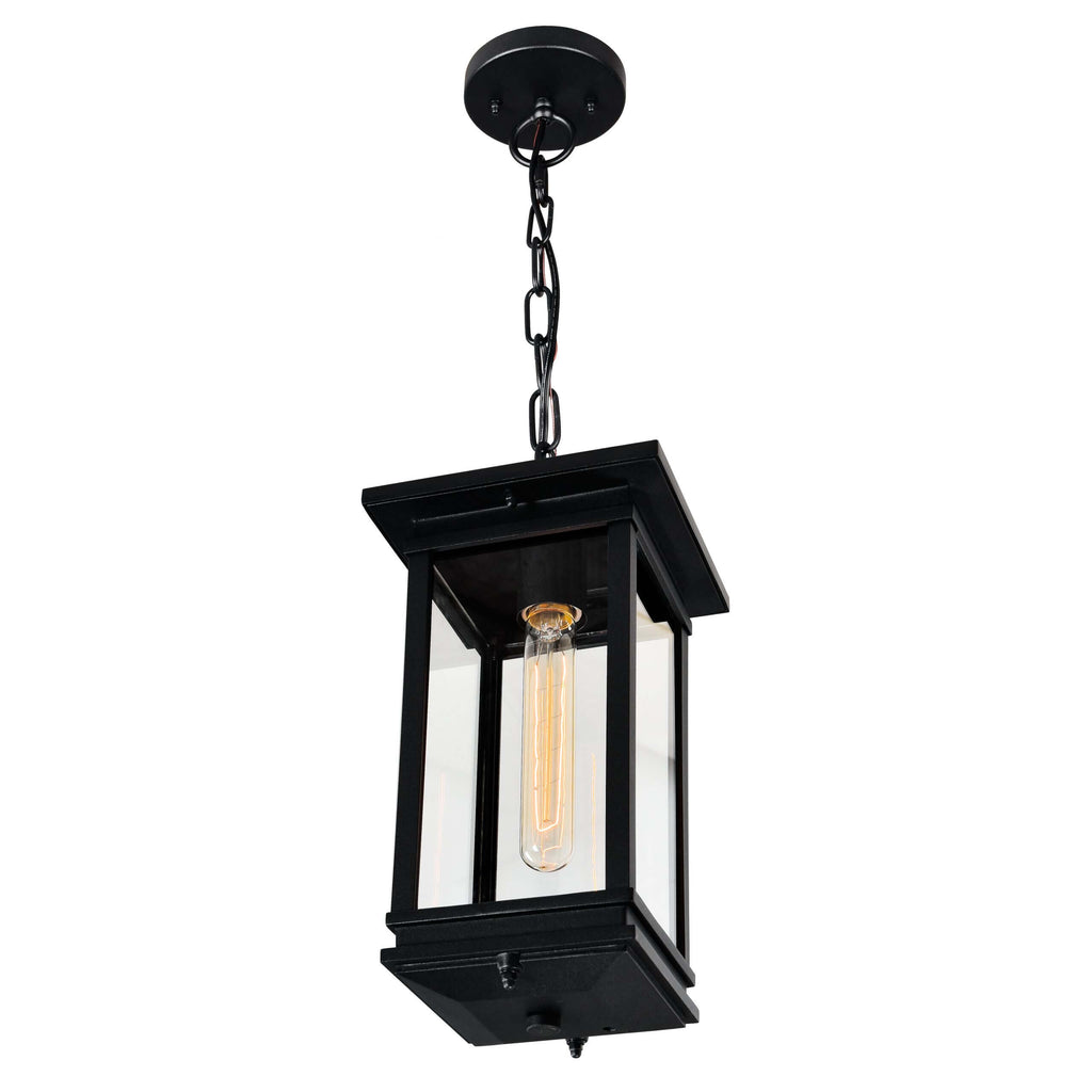 CWI LIGHTING  OAKWOOD 1 LIGHT OUTDOOR BLACK PENDANT 0422P7-1-101