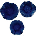 UTTERMOST ABELLA CERAMIC WALL DECOR COBALT SET OF THREE 04253