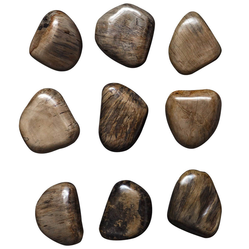 UTTERMOST PEBBLES WOOD WALL DECOR WALNUT SET OF NINE 04323