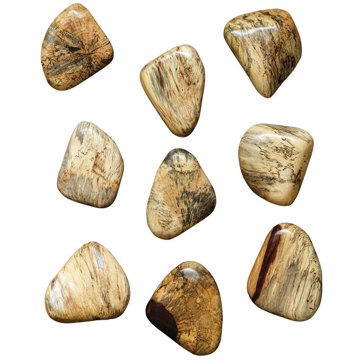 UTTERMOST PEBBLES WOOD WALL DECOR BLONDE SET OF NINE 04324