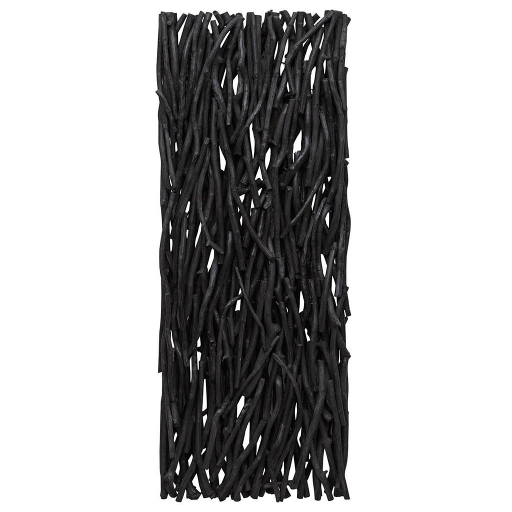 UTTERMOST GATHERED TEAK WOOD WALL DECOR BLACK 04331