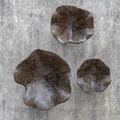 UTTERMOST TEO WOOD WALL DECOR MOCHA S/3 04361