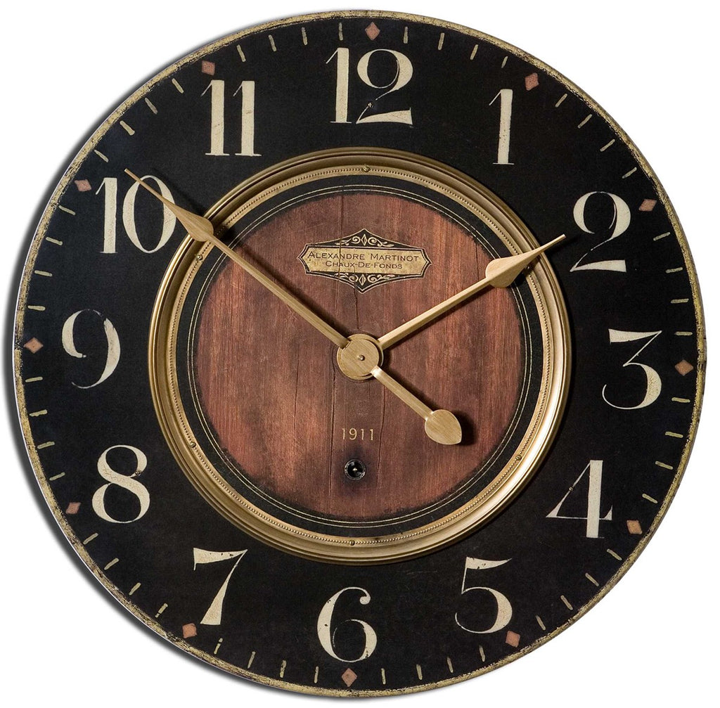 UTTERMOST ALEXANDRE MARTINOT 23" WALL CLOCK 06026