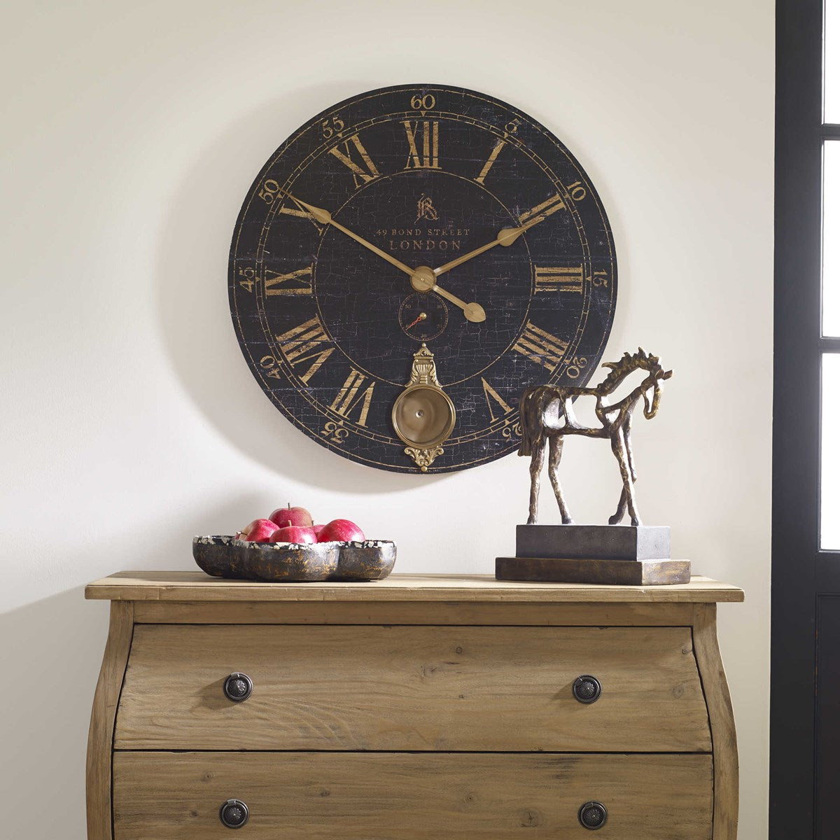 UTTERMOST BOND STREET 30" WALL CLOCK 06030