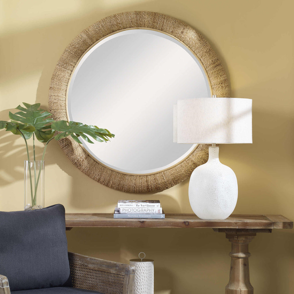 UTTERMOST MARINER ROUND MIRROR NATURAL 08169