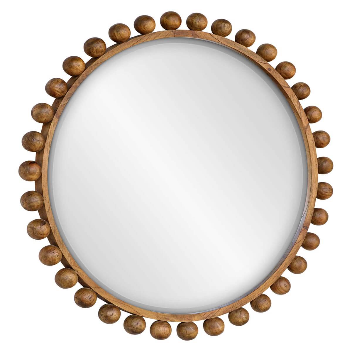UTTERMOST CYRA WOOD ROUND MIRROR WALNUT 08176