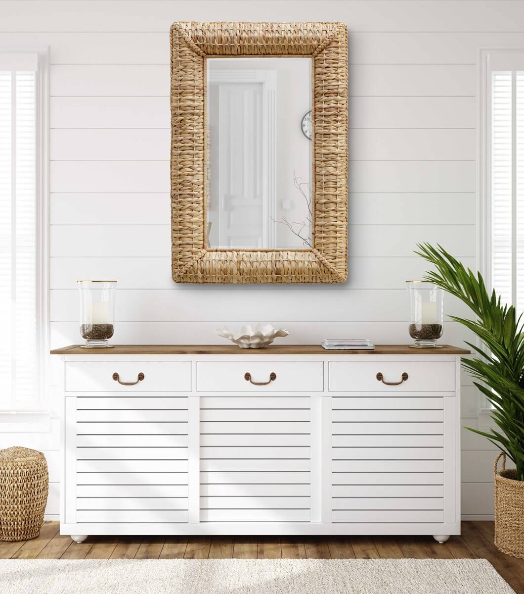 UTTERMOST TWISTED SEAGRASS RECTANGLE MIRROR 08180
