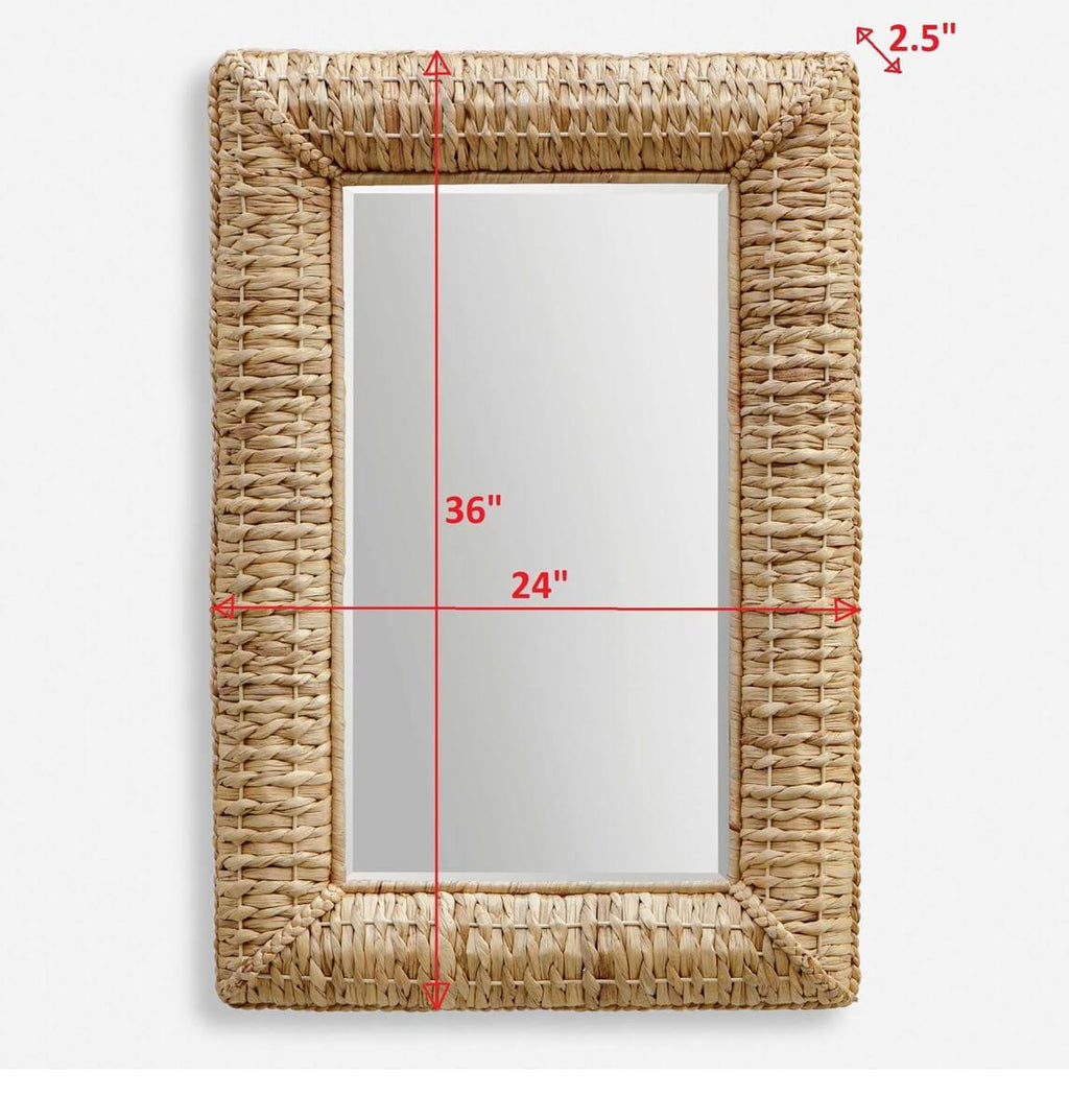 UTTERMOST TWISTED SEAGRASS RECTANGLE MIRROR 08180