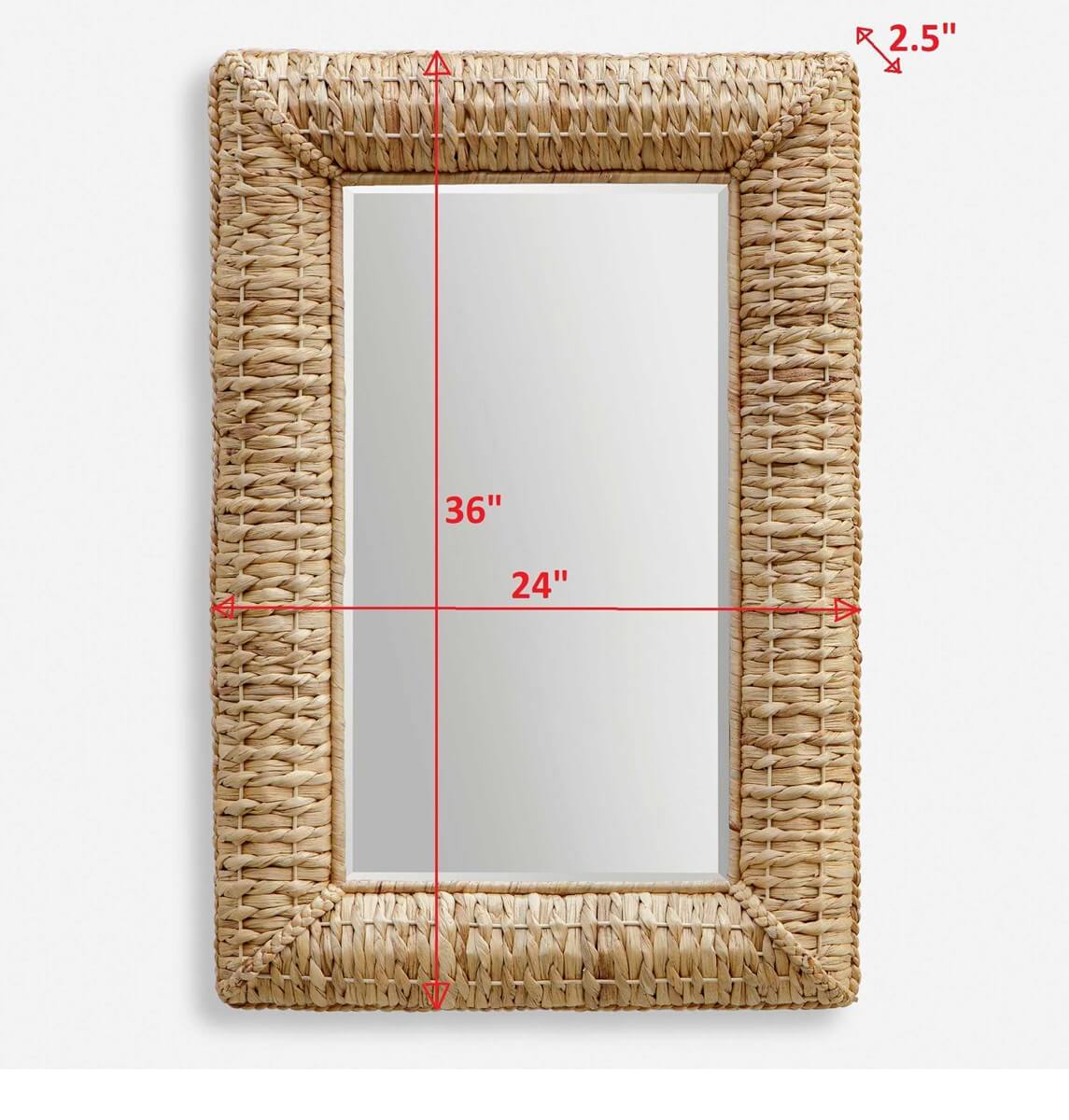 UTTERMOST TWISTED SEAGRASS RECTANGLE MIRROR 08180
